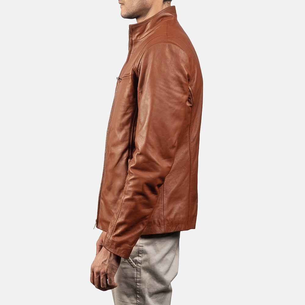 Ionic Giacca Biker in Pelle da Uomo – Vista prodotto alternativa 5