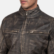 Ionic Giacca Biker in Pelle da Uomo – Vista prodotto alternativa 5