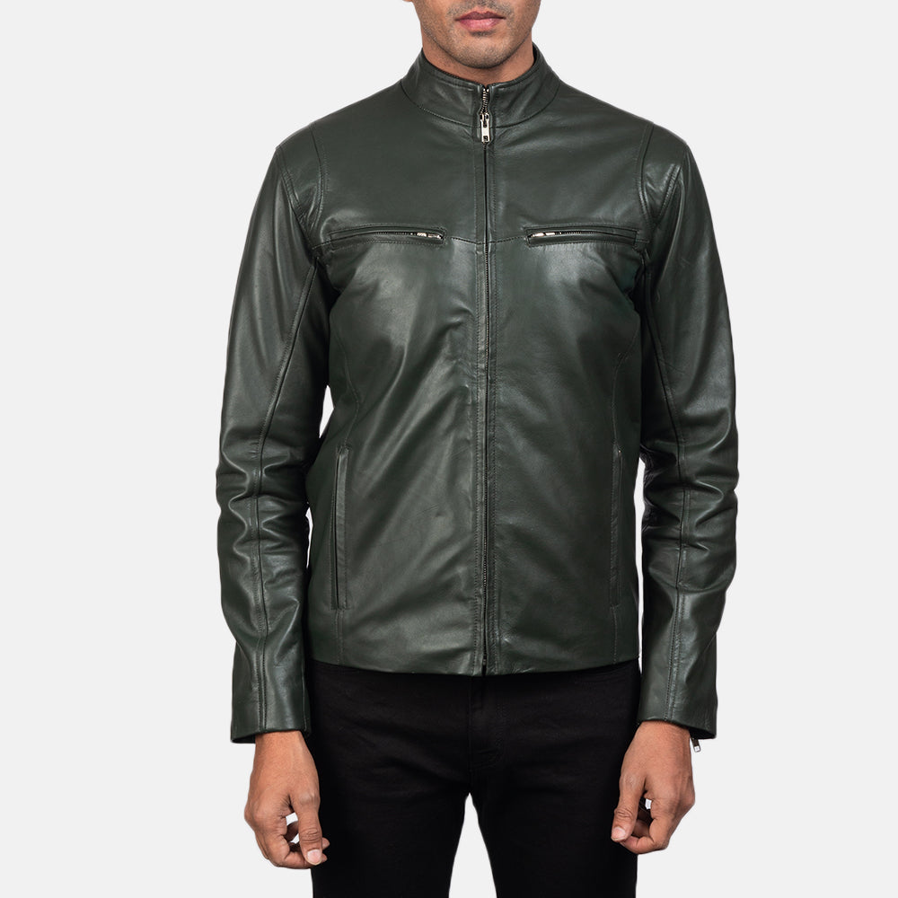 Ionic Giacca Biker in Pelle da Uomo – Vista prodotto alternativa 3