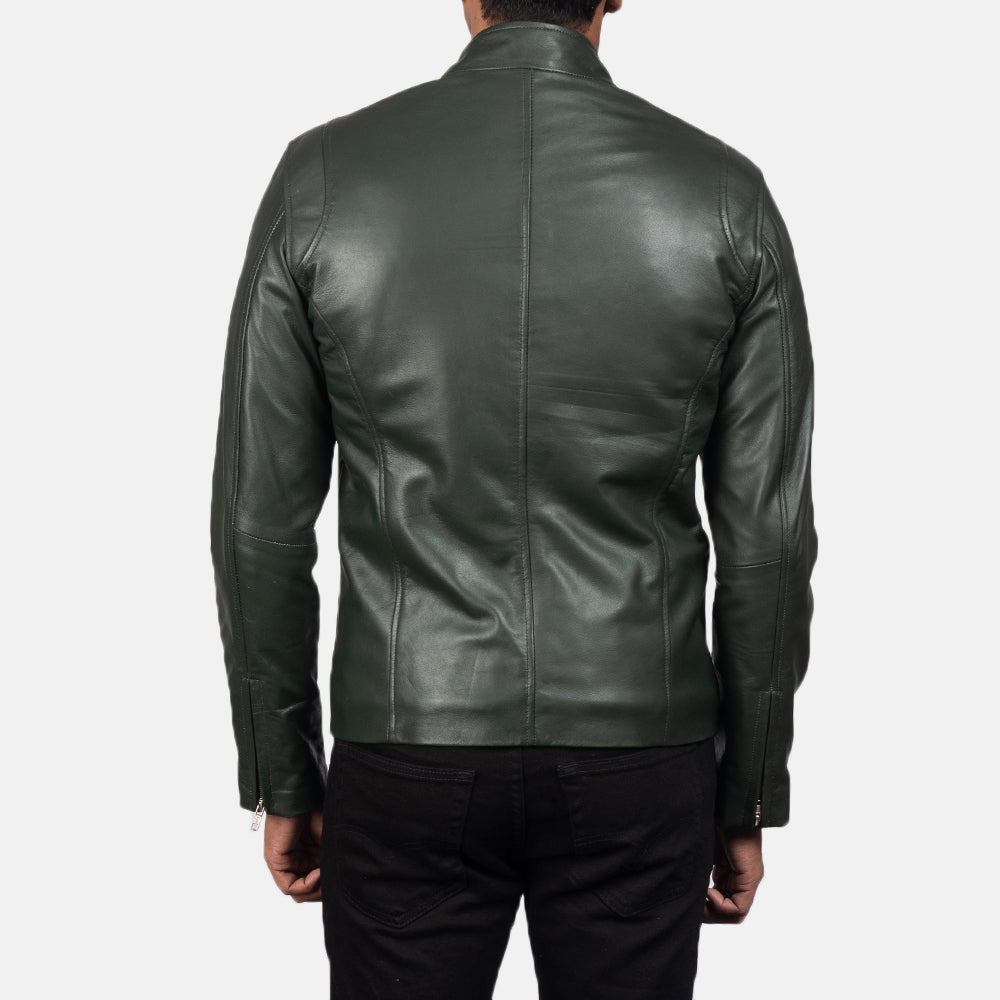 Ionic Giacca Biker in Pelle da Uomo – Vista prodotto alternativa 5