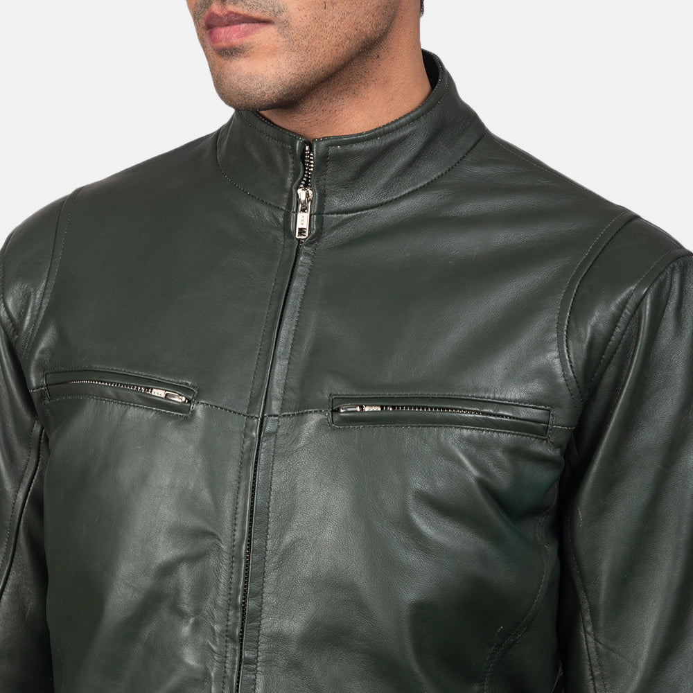 Ionic Giacca Biker in Pelle da Uomo – Vista prodotto alternativa 6