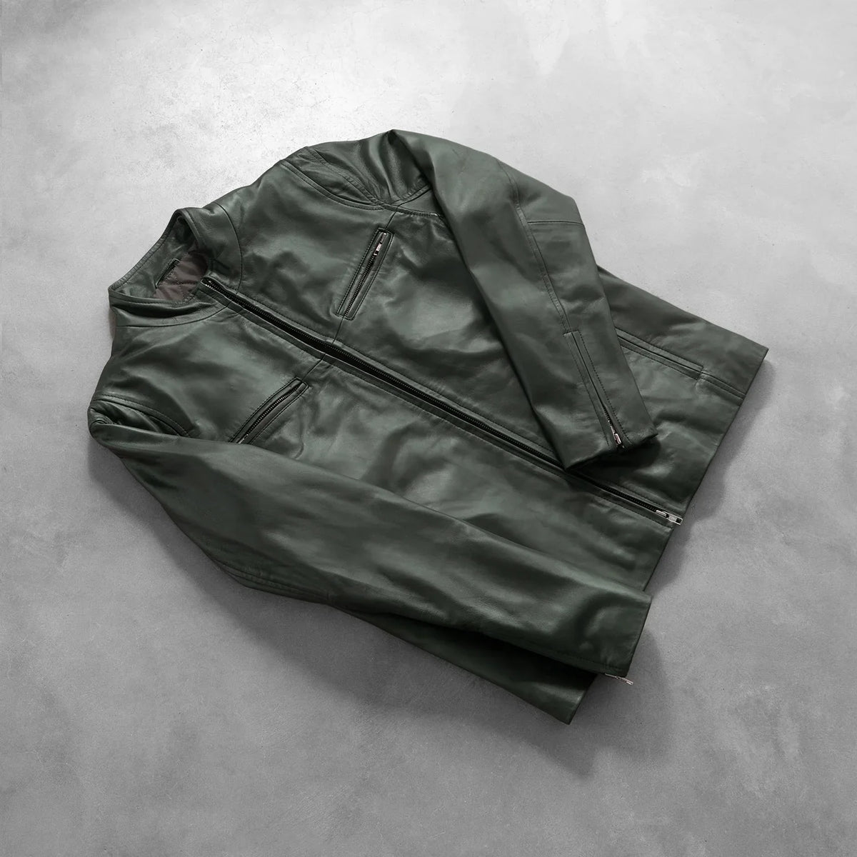 Ionic Giacca Biker in Pelle da Uomo – Vista prodotto alternativa 8