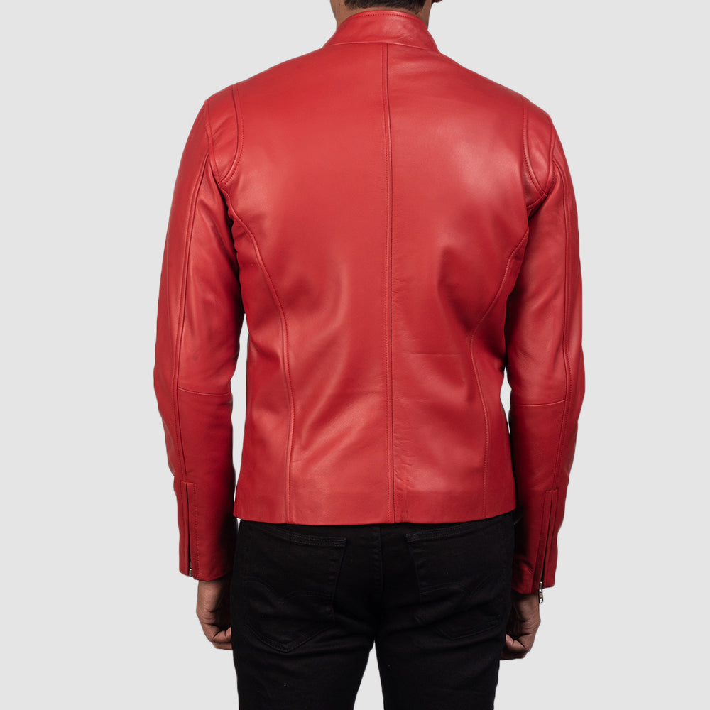 Ionic Giacca Biker in Pelle da Uomo – Vista prodotto alternativa 6