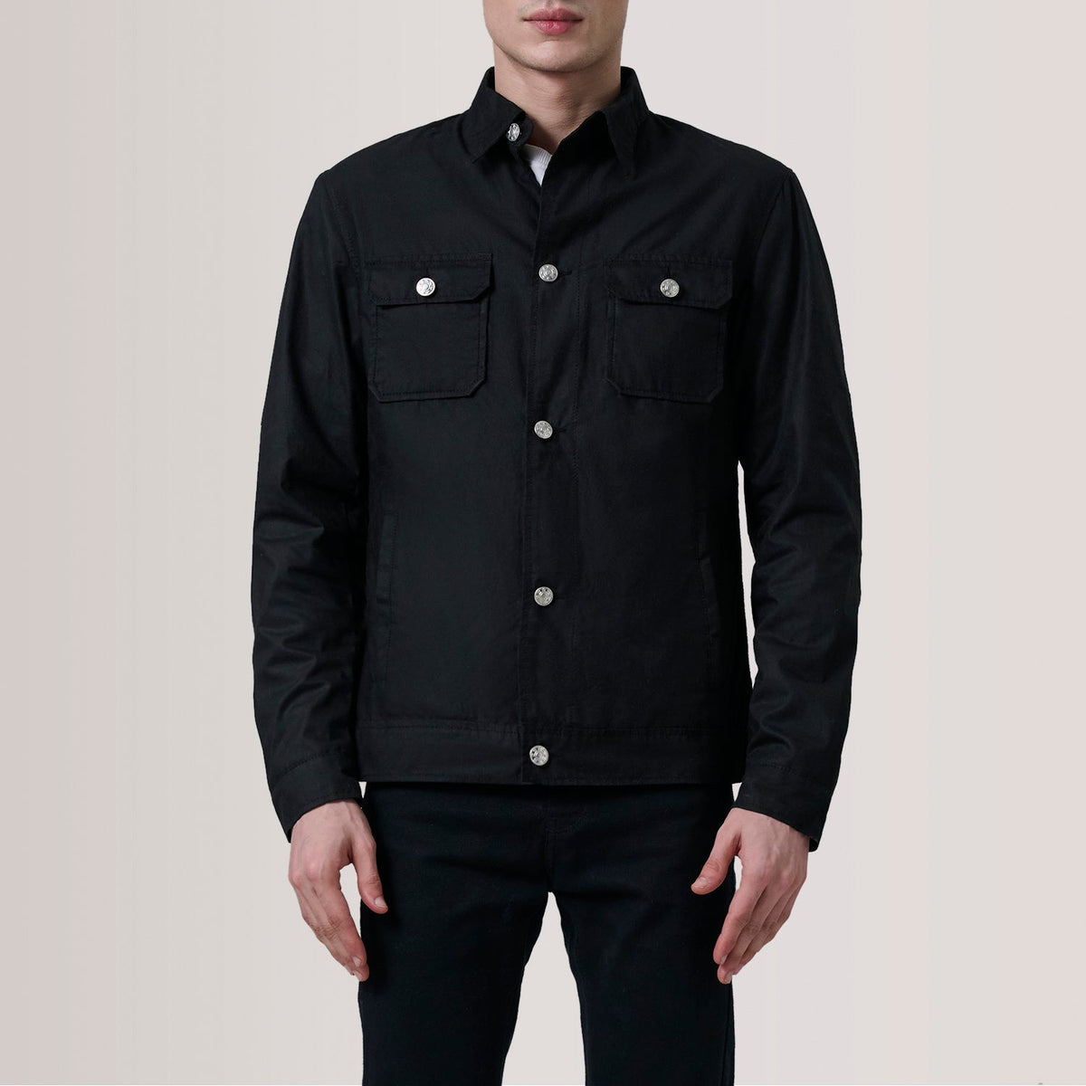 Authentic Waxed Cotton Canvas Grain Texture &amp; Heavy-Duty Seam Stitching Detail