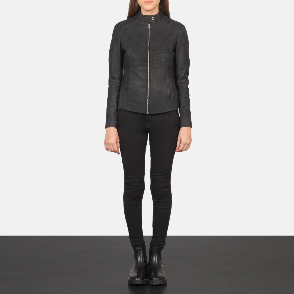 Kelsee Giacca Biker in Pelle da Donna – Vista prodotto alternativa 3