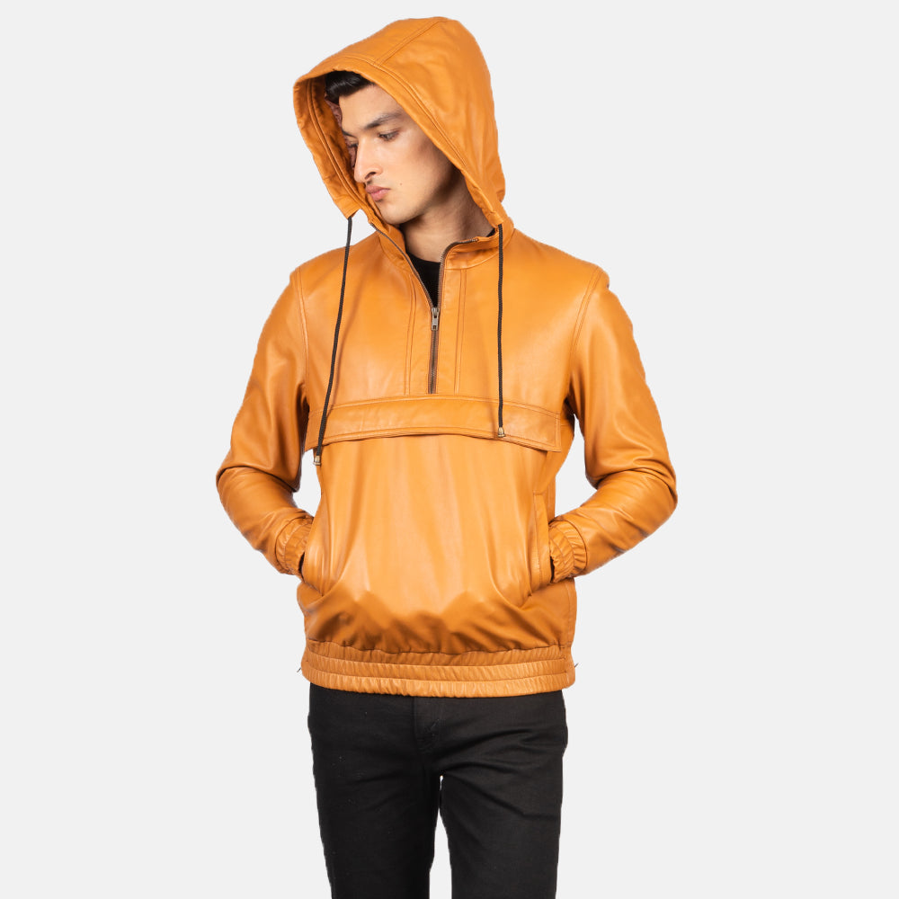 
Kenton Hooded Giacca in Pelle da Uomo – alternate product view 4