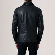 Dettaglio ravvicinato of Shirt &amp; Zipper Hardware on Klen Brown Classic Jacket For Men