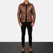 Lavendard Giacca Biker in Pelle da Uomo – Vista prodotto alternativa 4