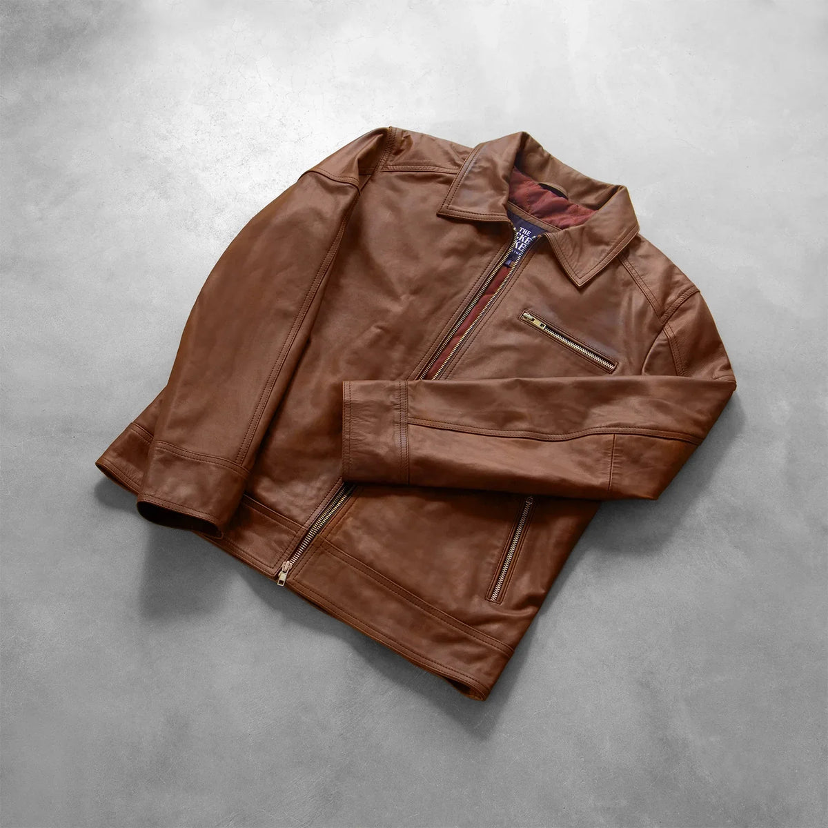 Lavendard Giacca Biker in Pelle da Uomo – Vista prodotto alternativa 7