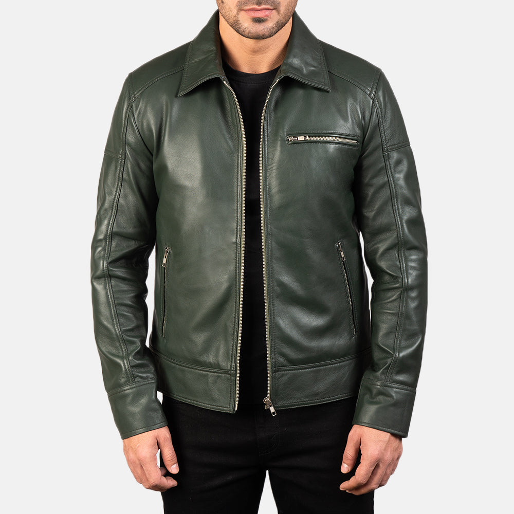 Lavendard Giacca Biker in Pelle da Uomo – Vista prodotto alternativa 1