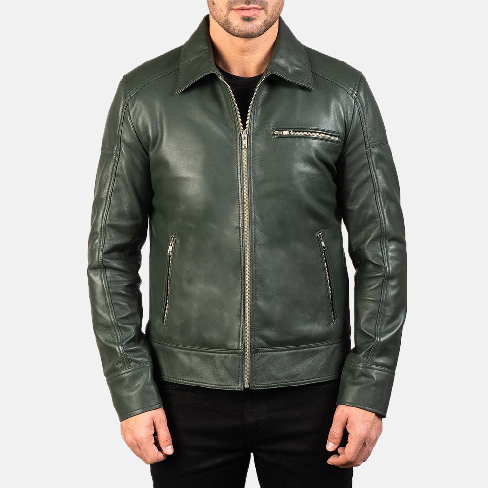 Lavendard Giacca Biker in Pelle da Uomo – Vista prodotto alternativa 3