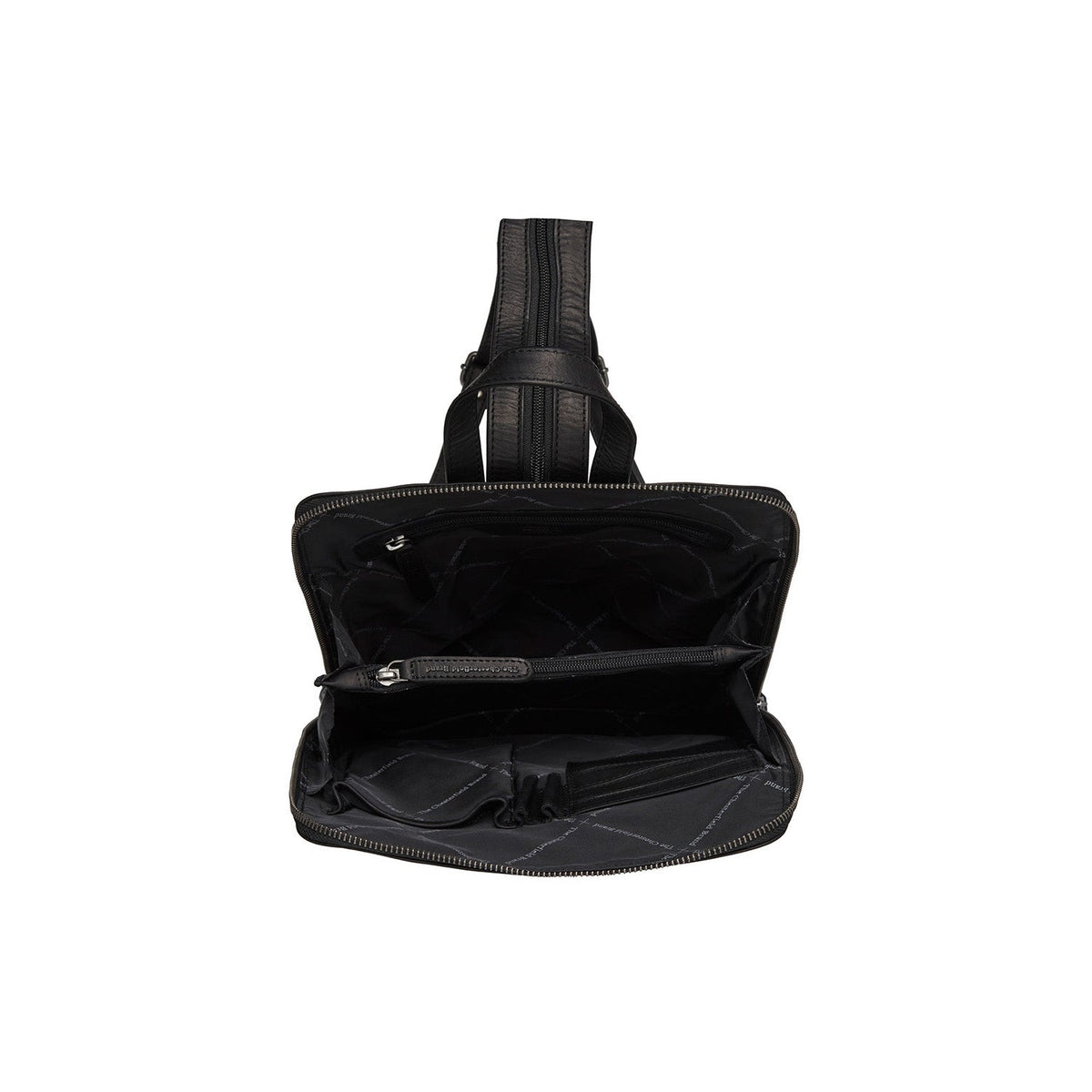 Amanda Full-Grain Leather Backpack da Donna - Structured Side Profile Showing Gusset Depth &amp; Expansion Capacity