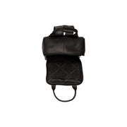 Solid Antique Brass Hardware &amp; Heavy-Duty Dual Zipper Detail on Bellary Full-Grain Leather Backpack da Donna