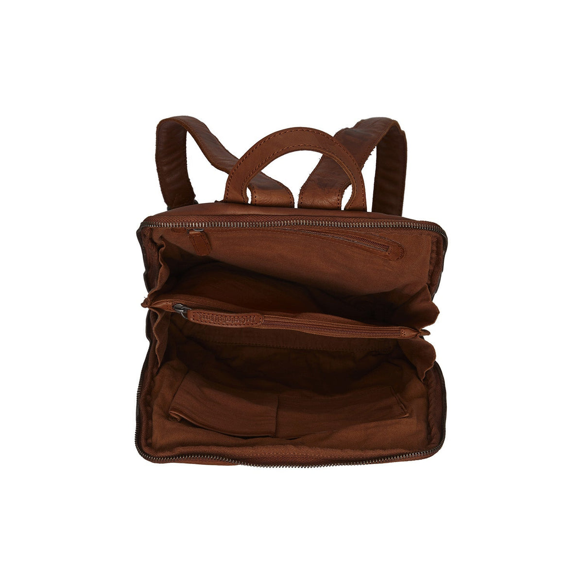 
Cognac Leather Backpack Bern, detail view 1