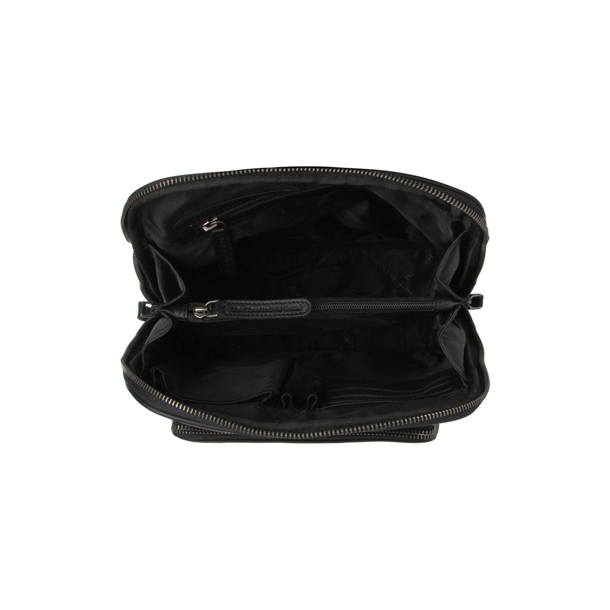 Solid Antique Brass Hardware &amp; Heavy-Duty Dual Zipper Detail on Floran Full-Grain Leather Backpack da Donna