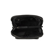 Solid Antique Brass Hardware &amp; Heavy-Duty Dual Zipper Detail on Floran Full-Grain Leather Backpack da Donna