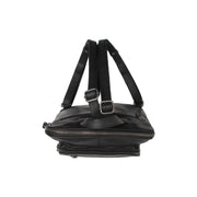 Floran Full-Grain Leather Backpack da Donna - Structured Side Profile Showing Gusset Depth &amp; Expansion Capacity