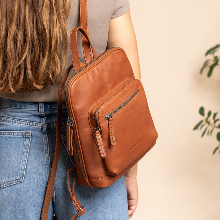 Floran Full-Grain Leather Backpack da Donna – Vista prodotto alternativa 2