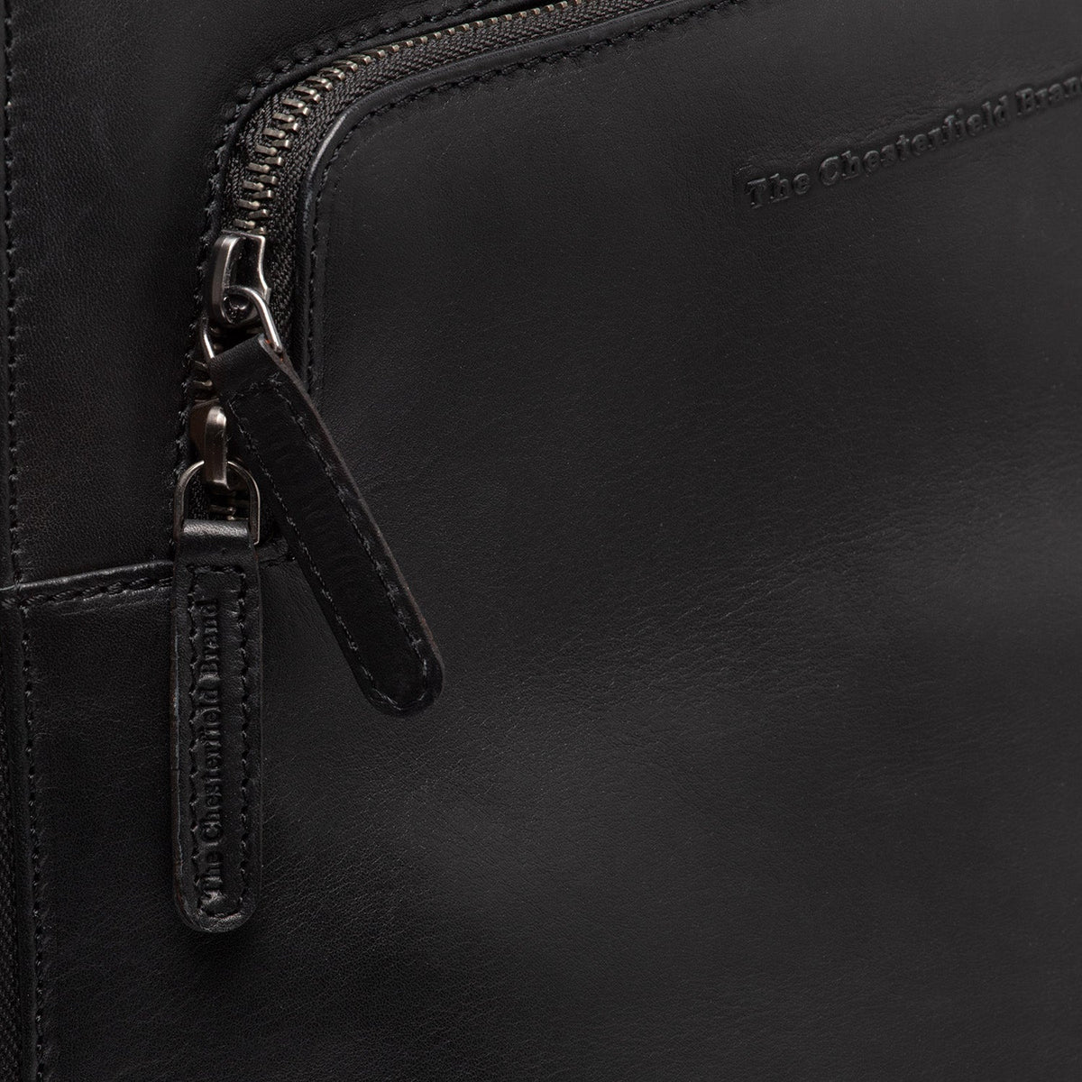 Classic 100% Full-Grain leather Backpack - Rear Perspective Showing Reinforced Leather Straps &amp; Stitching