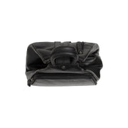 Howard Full-Grain Leather Backpack da Donna - Structured Side Profile Showing Gusset Depth &amp; Expansion Capacity