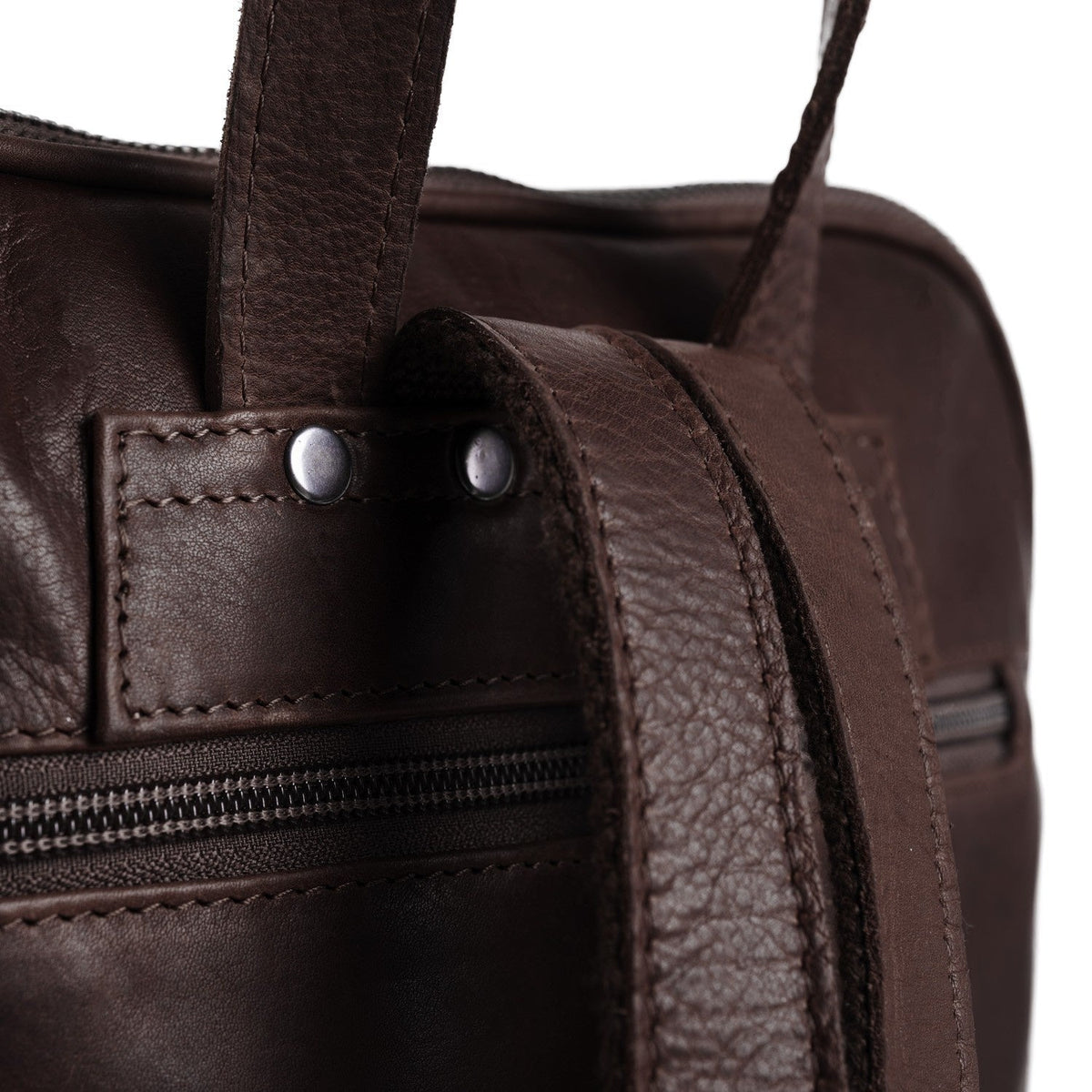 
Brown Leather Backpack Naomi, detail view 1