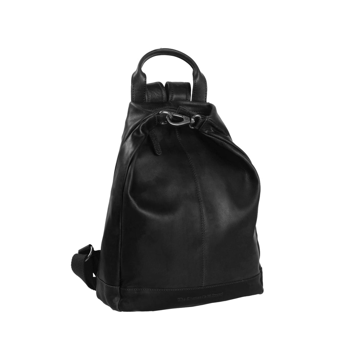 Saar Full-Grain Leather Backpack da Donna in Classic 100% Full-Grain Leather - Full Exterior Front Profile View | Acquista online