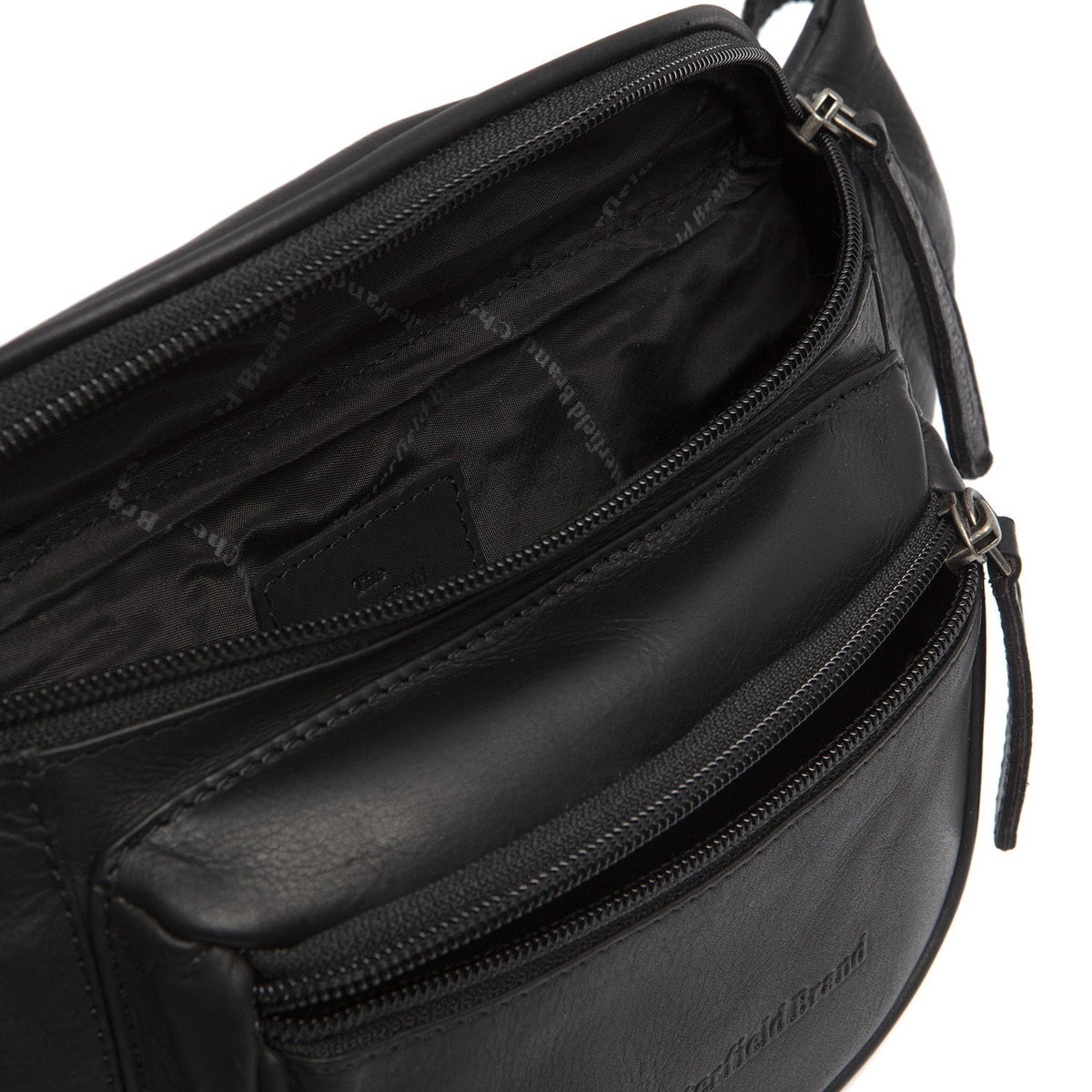 Solid Antique Brass Hardware &amp; Heavy-Duty Dual Zipper Detail on Jack Full-Grain Cintura in Pelle Bag da Donna