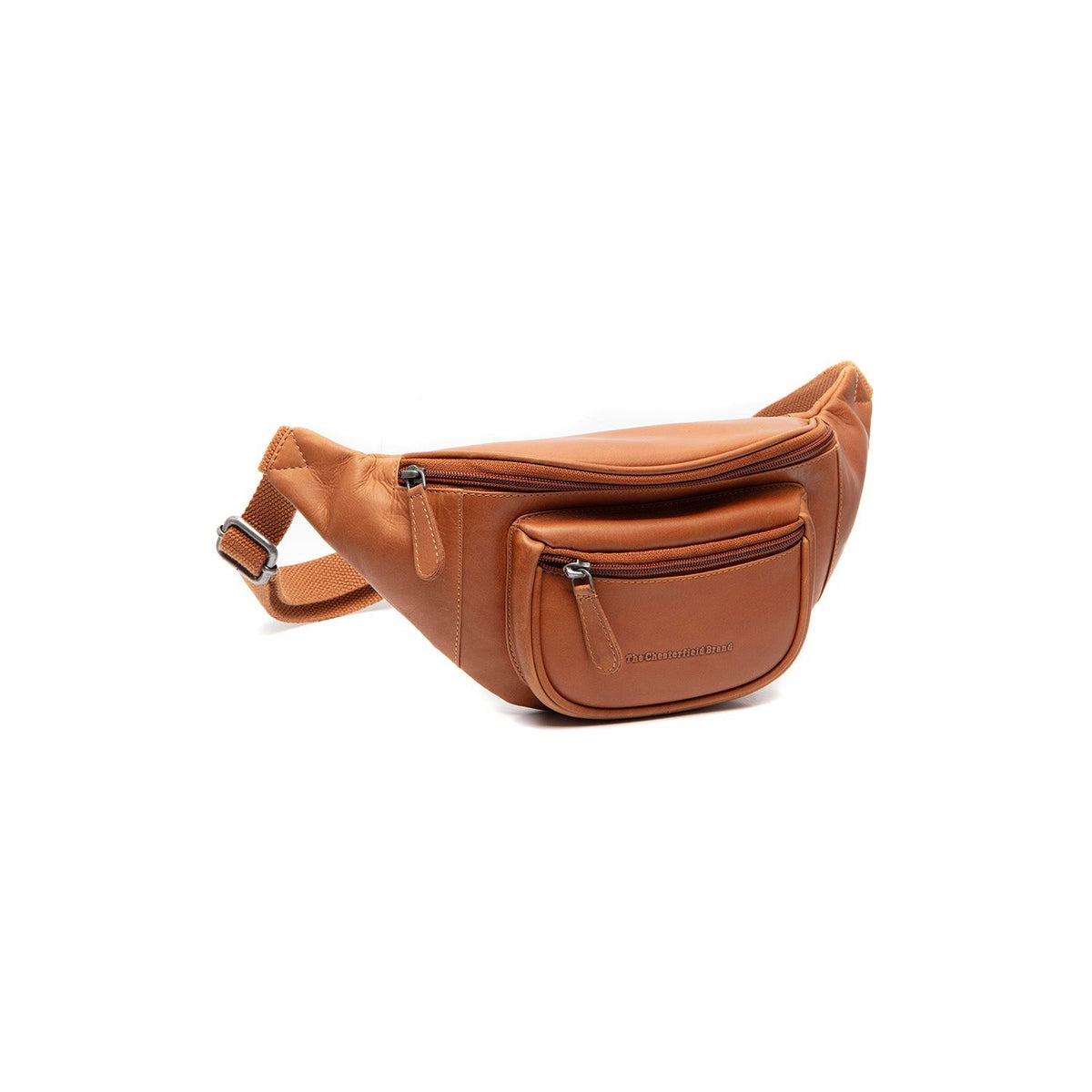 Cognac Leather Belt Bag Vernio, front view