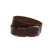 Solid Antique Brass Hardware &amp; Heavy-Duty Dual Zipper Detail on Copper Full-Grain Cintura in Pelle da Uomo