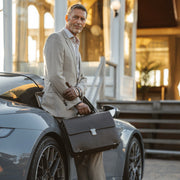 Salvatore Full-Grain Leather Briefcase da Uomo – Vista prodotto alternativa 3