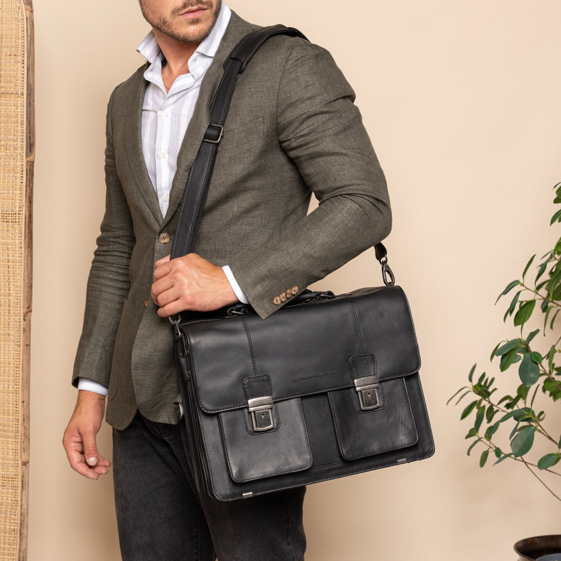Springfield Full-Grain Leather Briefcase da Donna