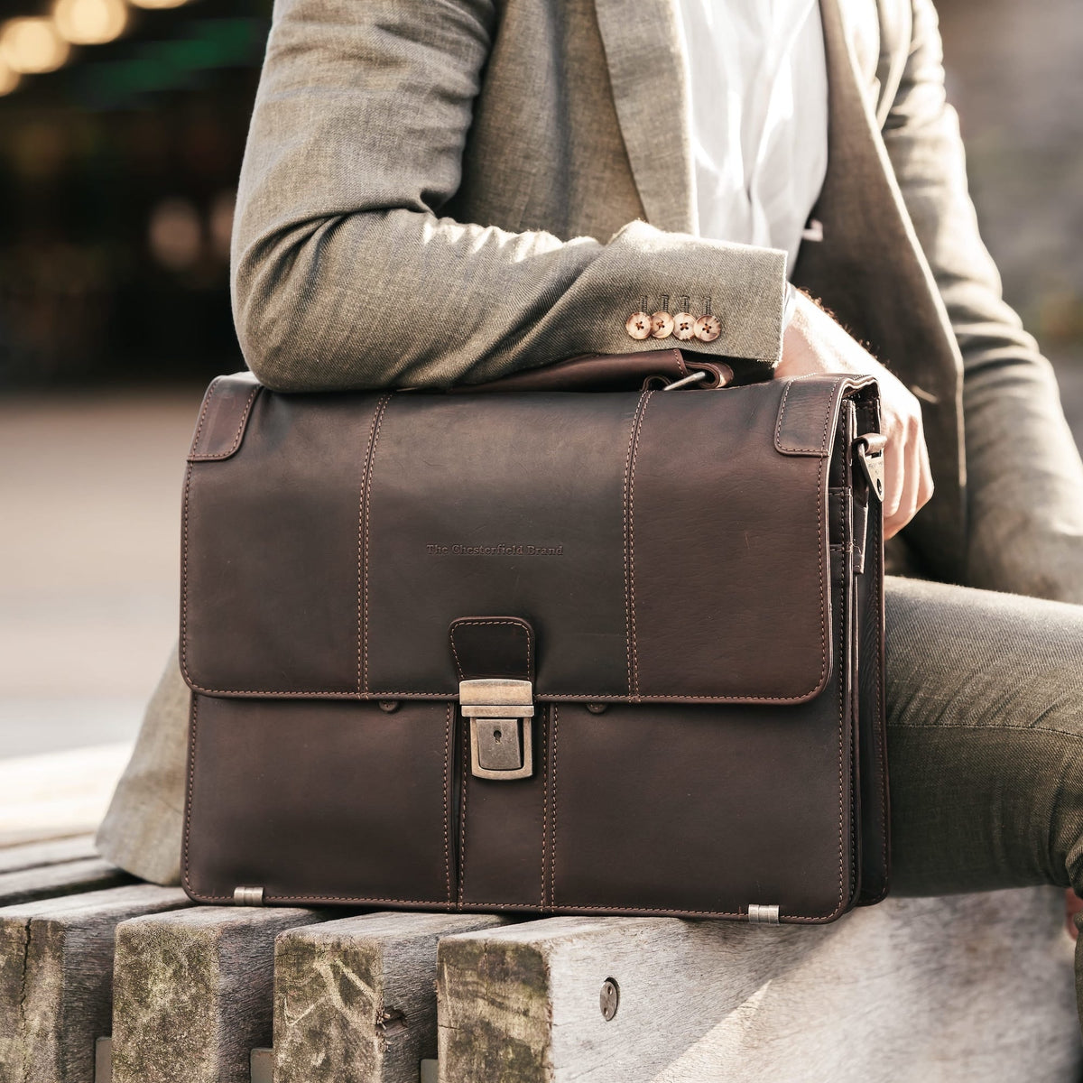Reinforced Leather Base with Protective Metal Studs Detail