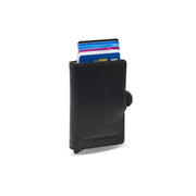 Baldwin Full-Grain Leather Card Holder da Donna in Classic 100% Full-Grain Leather - Full Exterior Front Profile View | Acquista online