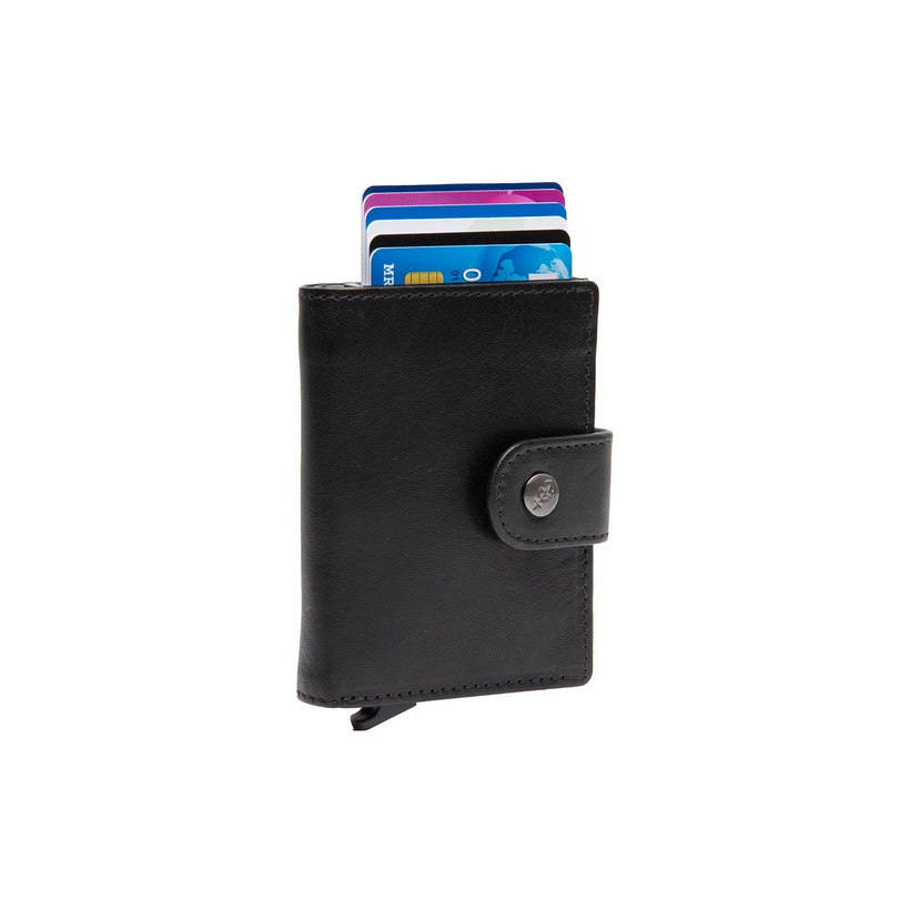 Barrea Full-Grain Leather Card Holder da Donna