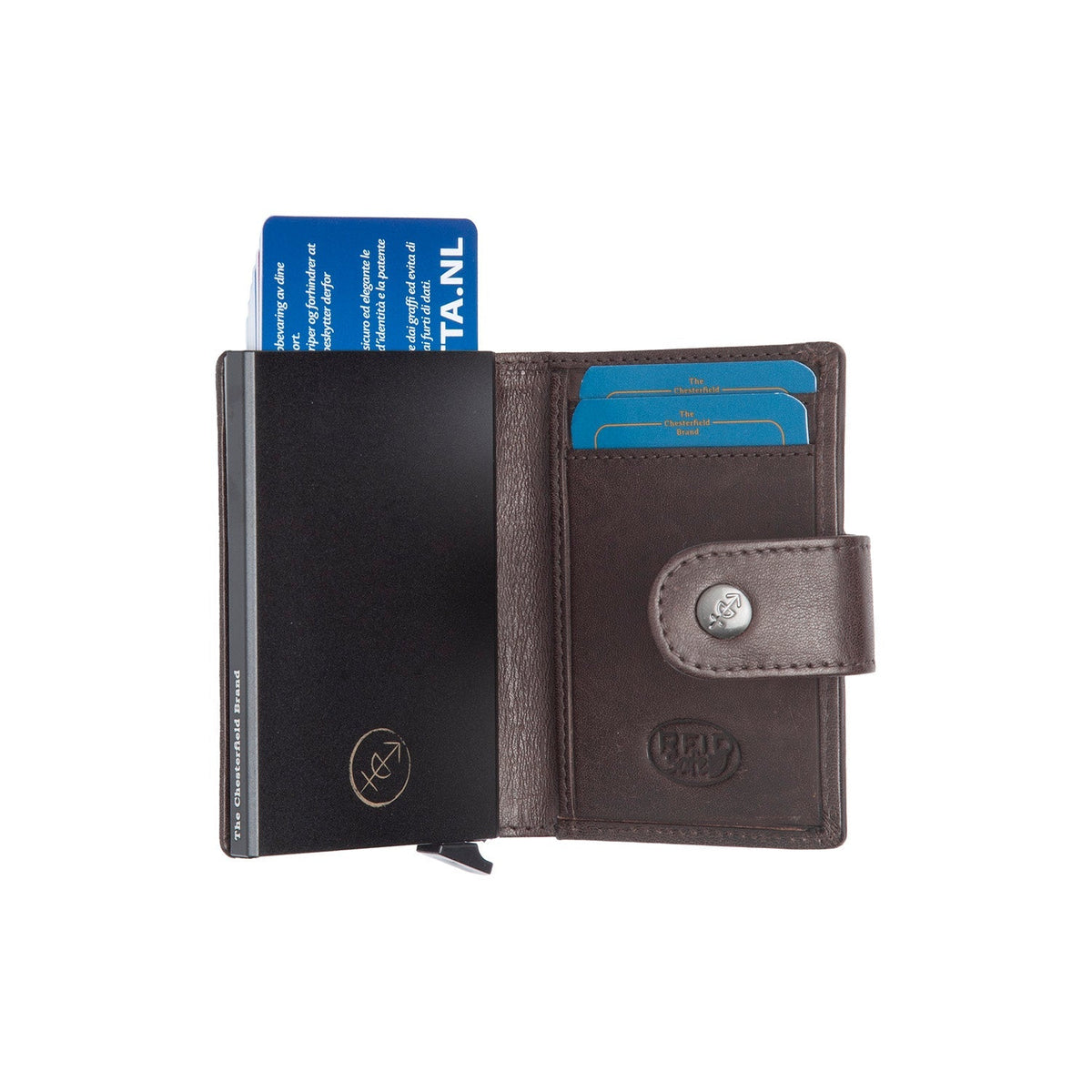 Barrea Full-Grain Leather Card Holder da Donna – Vista prodotto alternativa 3