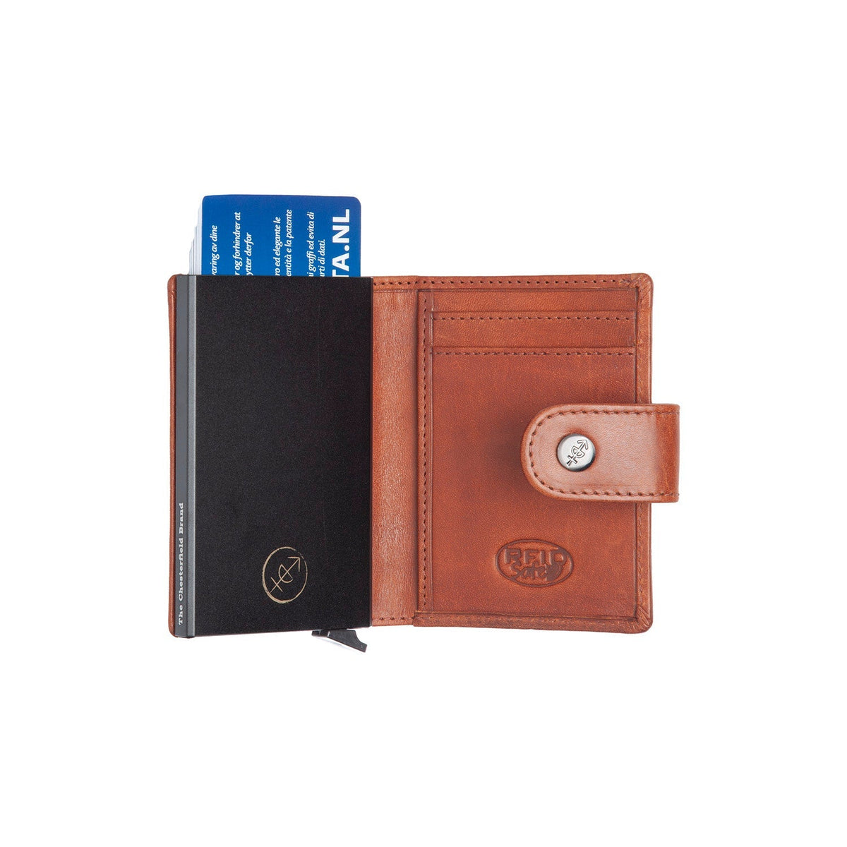 Barrea Full-Grain Leather Card Holder da Donna – Vista prodotto alternativa 3
