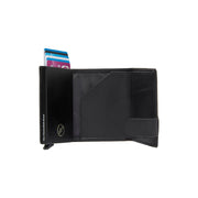 Classic 100% Full-Grain Leather Card Holder - Rear Perspective Showing Reinforced Leather Straps &amp; Stitching
