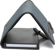 Delsbo Full-Grain Leather Card Holder da Donna - Structured Side Profile Showing Gusset Depth &amp; Expansion Capacity