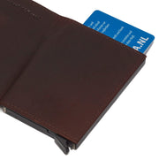 
Brown Leather Card Holder Frankfurt, detail view 5