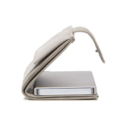 
Light Grey Leather Card Holder Hannover, detail view 3