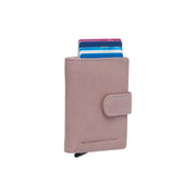 Kaunas Full-Grain Leather Card Holder da Donna in Classic 100% Full-Grain Leather - Full Exterior Front Profile View | Acquista online