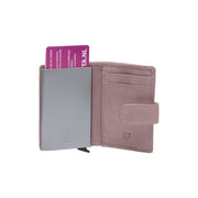 Kaunas Full-Grain Leather Card Holder da Donna - Structured Side Profile Showing Gusset Depth &amp; Expansion Capacity