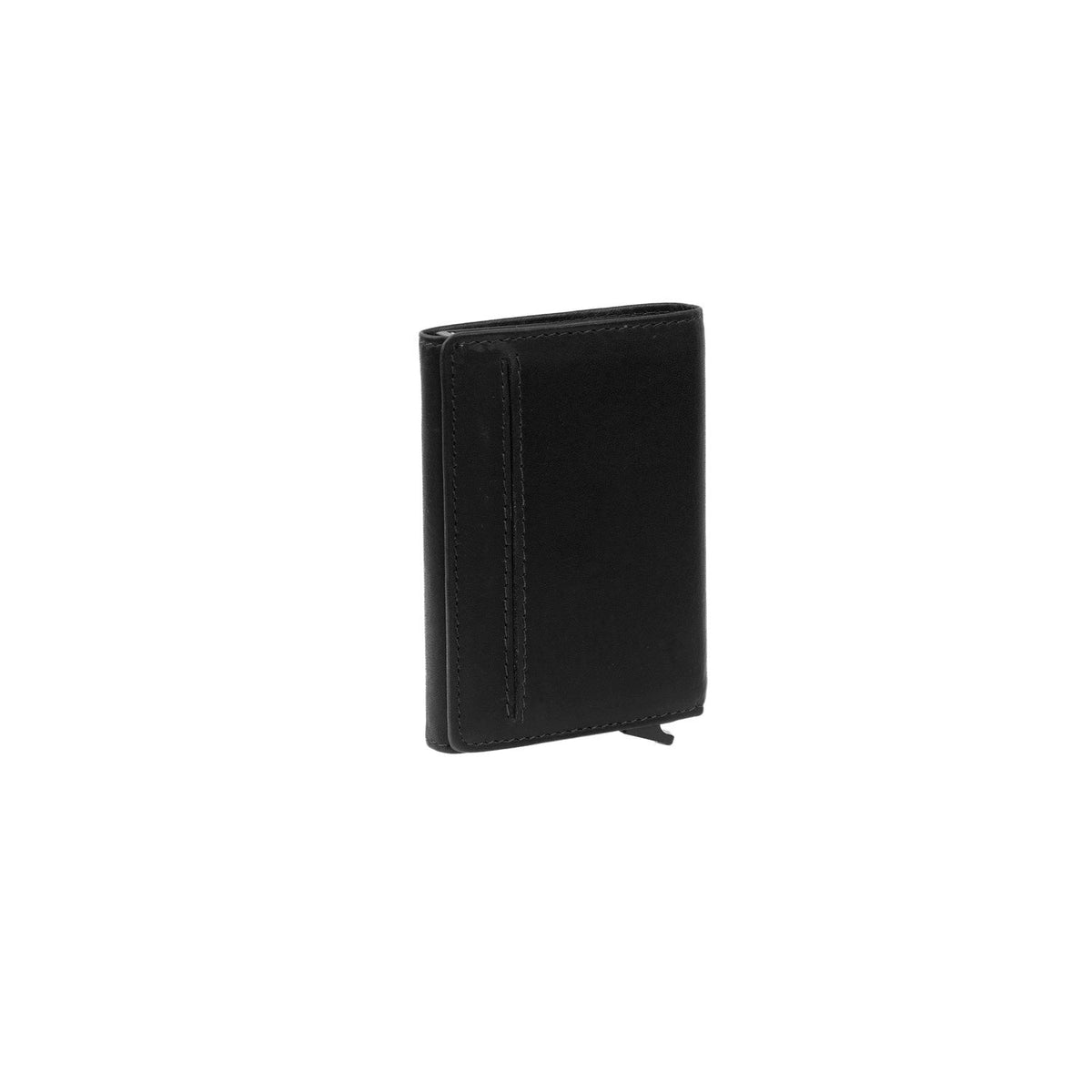 Solid Antique Brass Hardware &amp; Heavy-Duty Dual Zipper Detail on Lancaster Full-Grain Leather Card Holder da Donna