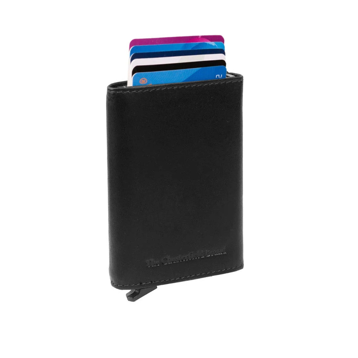 Lancaster Full-Grain Leather Card Holder da Donna in Classic 100% Full-Grain Leather - Full Exterior Front Profile View | Acquista online