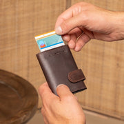 Leicester Full-Grain Leather Card Holder da Donna – Vista prodotto alternativa 2