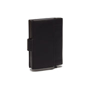 Solid Antique Brass Hardware &amp; Heavy-Duty Dual Zipper Detail on Leipzig Full-Grain Leather Card Holder da Donna
