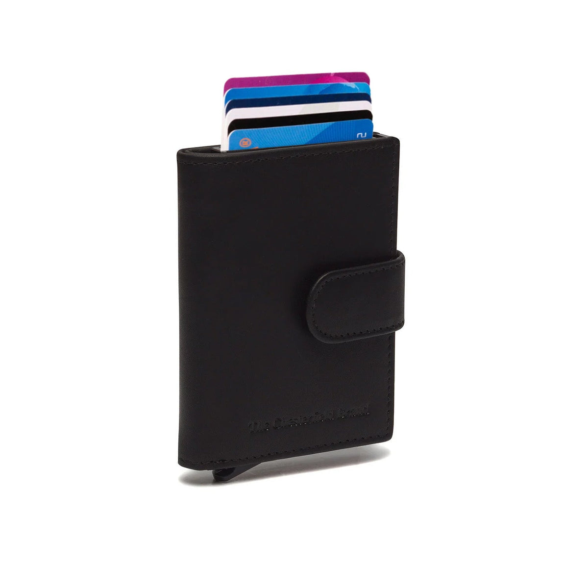 Leipzig Full-Grain Leather Card Holder da Donna in Classic 100% Full-Grain Leather - Full Exterior Front Profile View | Acquista online