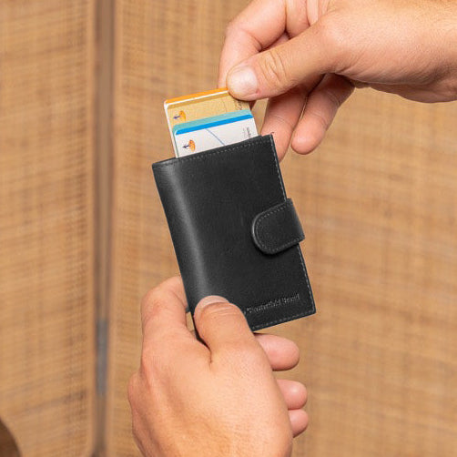 Leipzig Full-Grain Leather Card Holder da Donna