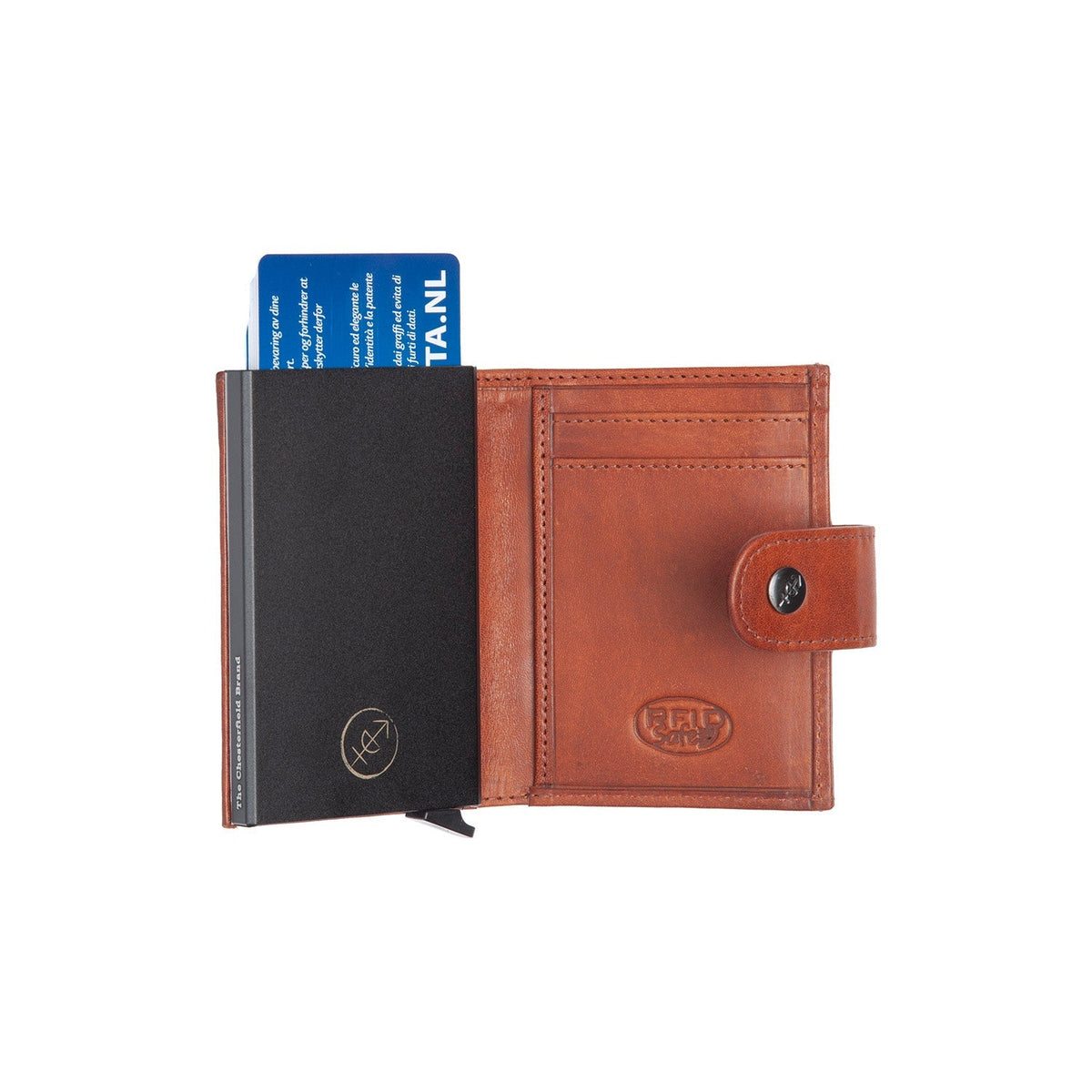 Lesina Full-Grain Leather Card Holder da Donna – Vista prodotto alternativa 3