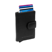 Loughton Full-Grain Leather Card Holder da Donna in Classic 100% Full-Grain Leather - Full Exterior Front Profile View | Acquista online